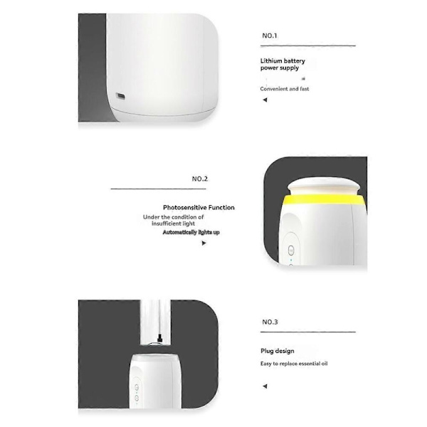 300m veggplugg aroma diffuser med sensor nattlys smart Bluetooth app duft diffuser UK Plug B