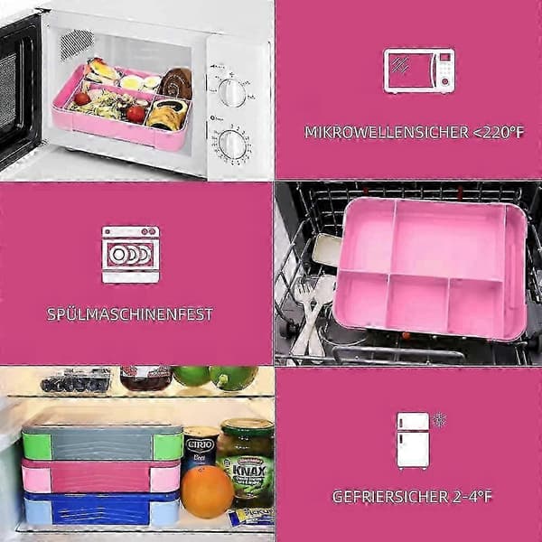 GETIT m Matboks barnematboks (6 rom) matboks, snackboks, matboks rosa
