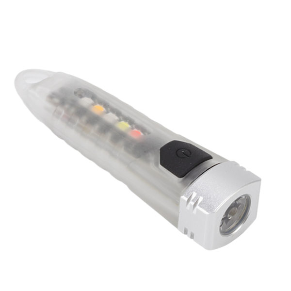 Mini-nyckelringsficklampa Bärbar Mini USB Laddningsbar Utomhus