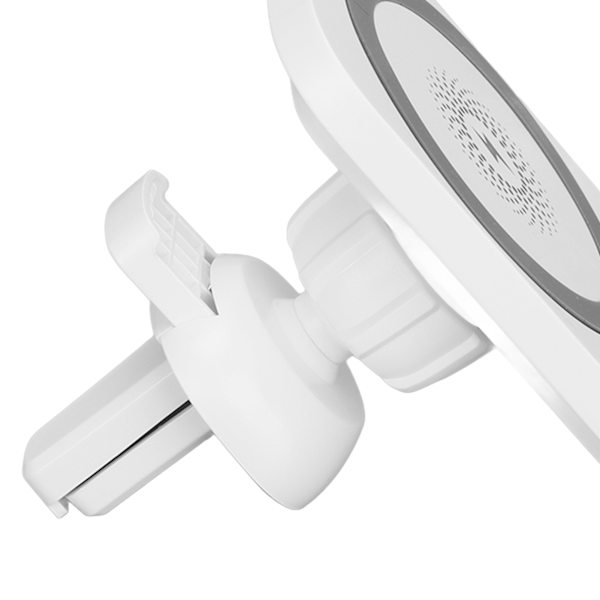 Magnetisk trådløs billader Plug and Play Høy stabilitet ABS Trådløs billaderholder med brakett for IOS Telefon 12 13 Hvit