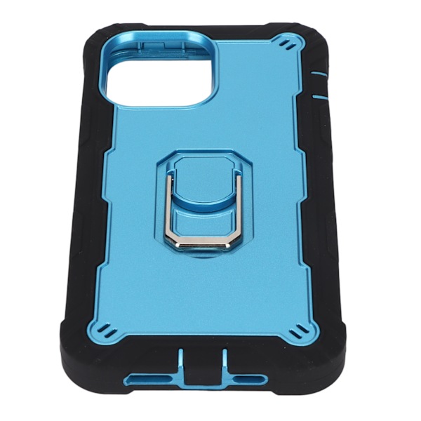 Reptålig pansarskydd med stativ för iPhone 13 Pro Max mobiltelefoner Armor Protect Case(Svart Blå )