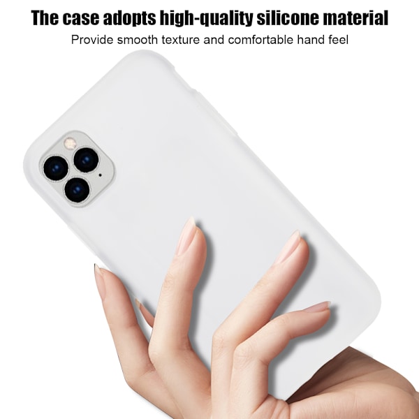 Transparent vit silikonskydd för iPhone 11 (6,1-tums LCD)