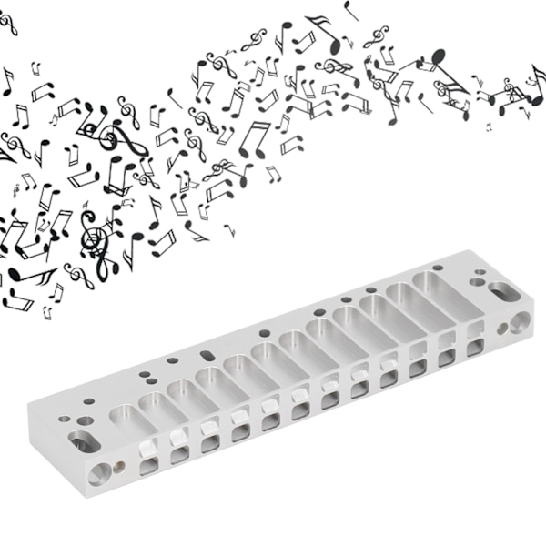 Harmonika kam del 12-hulls kromatisk skala kam frost sølv lett for HOHNER 270D