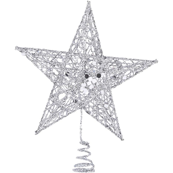 Topper Julgran Stjärna Jul Glitter Dekoration Topper