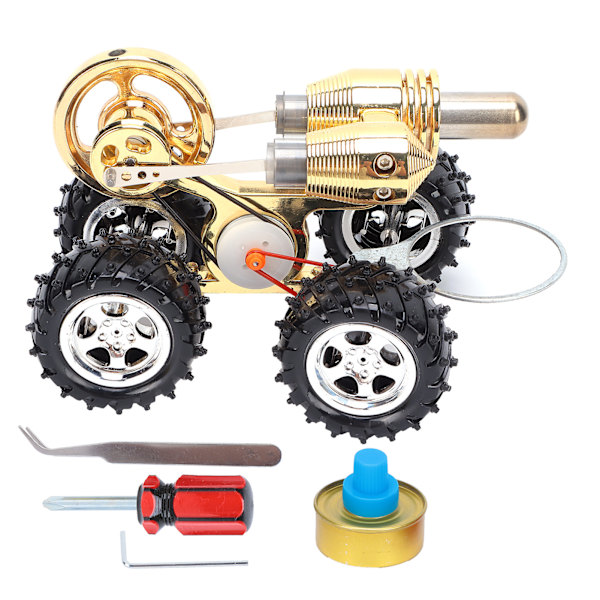 Stirling Car Engine Model Miniatyr Extern Förbränningskraft Utsökt Fysik Vetenskap Kit för Experimentell Leksak Present