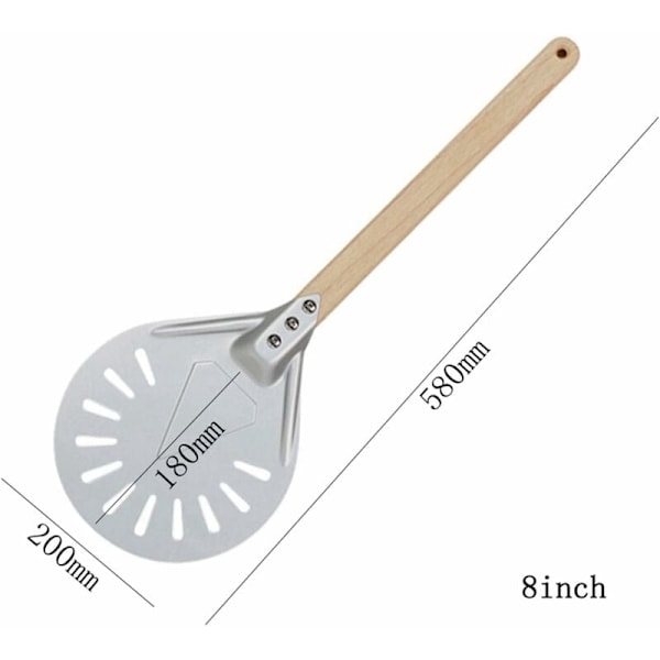 Enkel Pizzavändning, Non-Stick Pizzaspade med Perforerad Design, Portabel Storlek Idealisk för Utomhusäventyr
