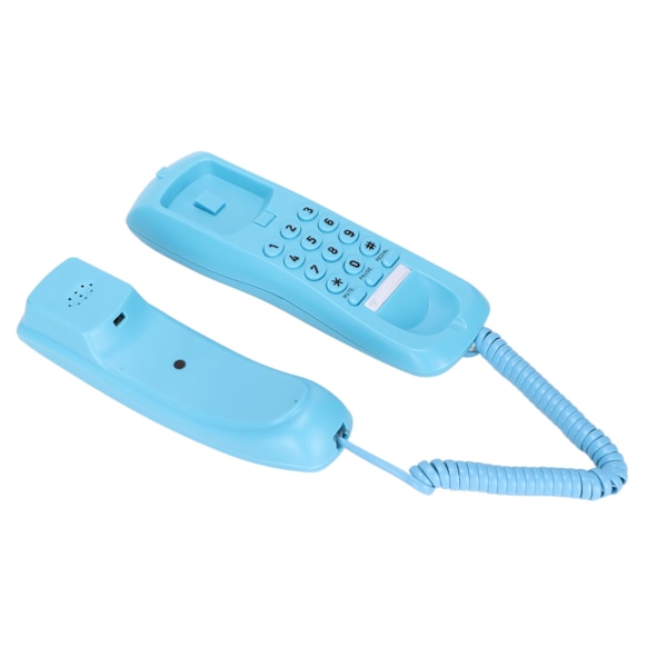 KXT628 Hotel Telefon Væg Bordtelefon Ledning Telefon med Mute Pause Genopkald Funktion til Kontor Hjem Hotel(Blå )