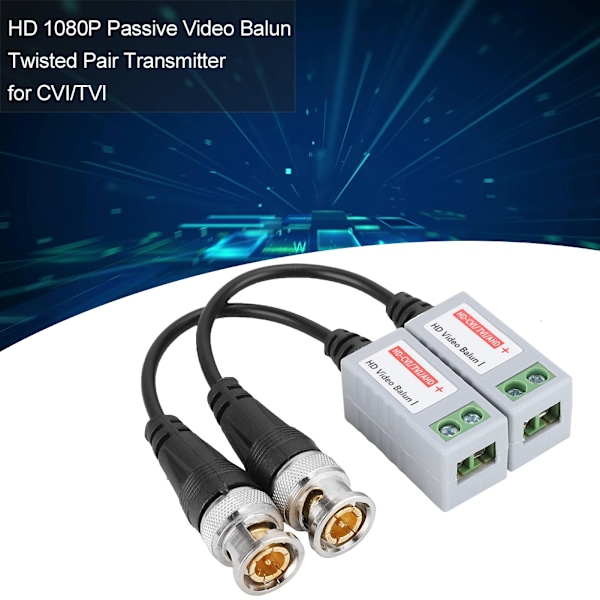 HD 1080P Passiv Video Balun Twisted Pair Senderkobling for CVI/TVI