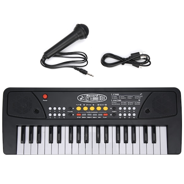 Elektronisk piano for barn 37 tangenter Multifunksjonelt keyboard Musikk Instrument Tilbehør BF-430A2