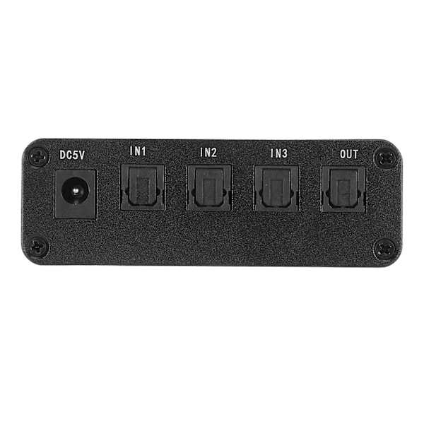 SPDIF/TosLink Switch 3x1 Växlingsenhet med Fjärrkontroll 3 in 1 ut Switch 100V‑240V UK-kontakt