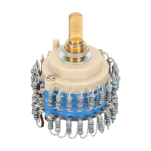 Tvåkanals volympotentiometer 2×24 växlar 20K hög precision volympotentiometer för förstärkare