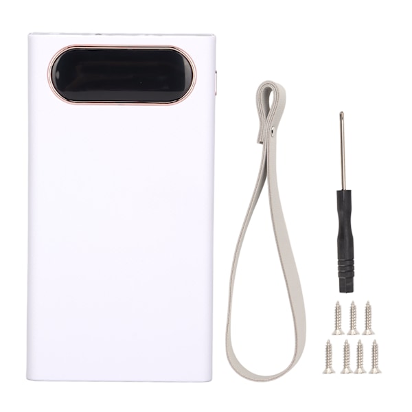 L12 18650 Batteriholder 22.5W Hurtiglading Mobil Powerbank Etui Bærbar Batterilader med LCD-skjerm