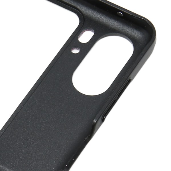 Foldbar telefonetui ABS beskyttende skinnende telefoncover anti-drop etui til Find N2 Flip sort