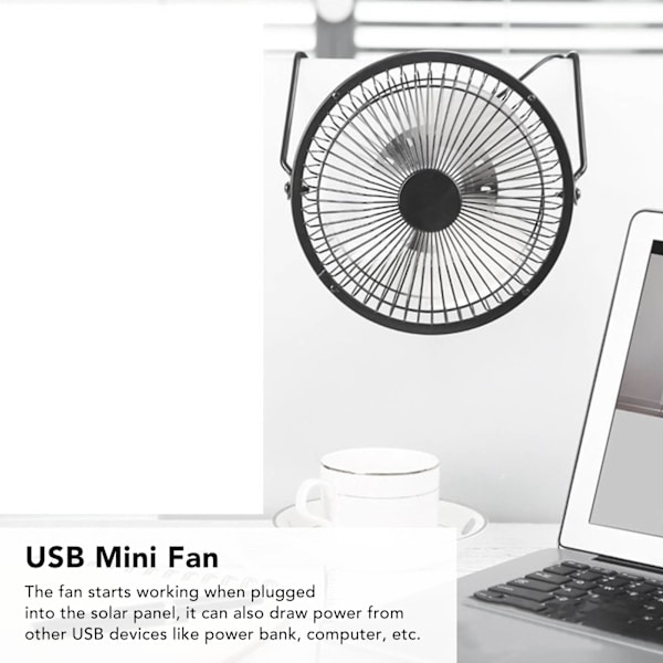 Kompakt Lättviktig USB-C-kyld Fläkt Kompatibel med Power Pack Nattanvändning, Aluminiumblad USB-fläkt