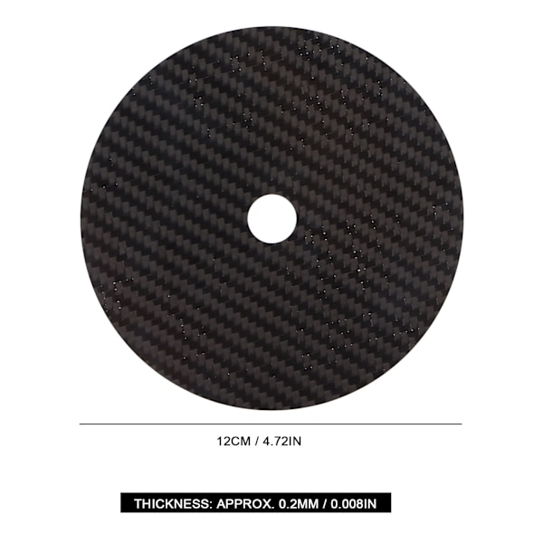 CD DVD Stabilisator Karbonfiber 0,2 mm Tuning Matte Skive Stabilisator for Topplastspiller Svart