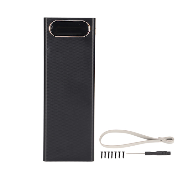 L20 18650 Batteriholder 10W DIY Mobil Powerbank Etui Bærbar Batterioplader med LCD-skærm til 20 Batterier