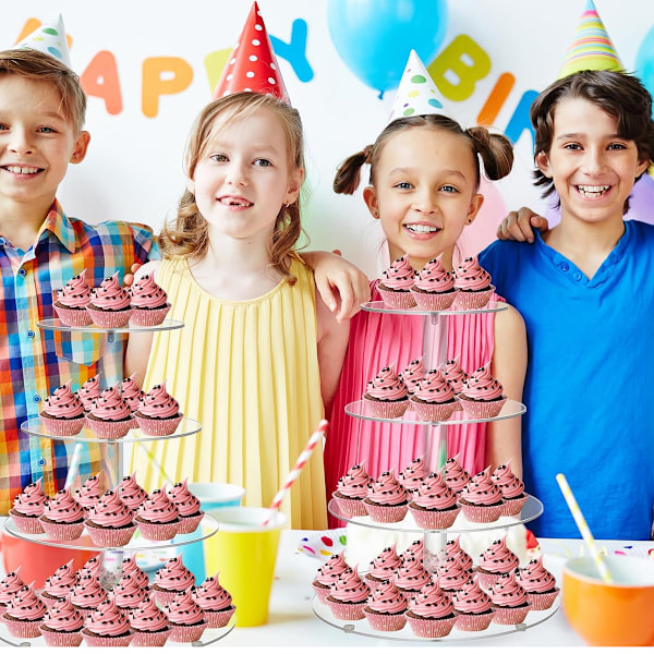 Livsmedelsgodkänd Akryl Cupcake-ställning, Starkt Material Enkel Montering För Modern Cupcake-display
