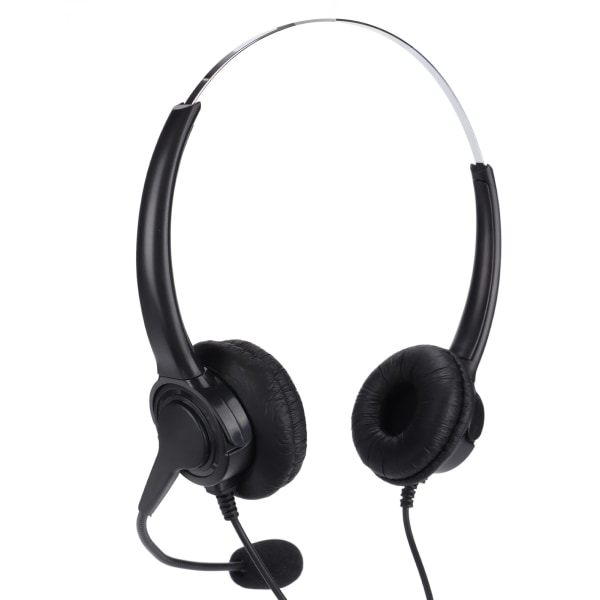 Callcenter-headset 3,5 mm computertelefon-headset med mikrofon til webseminarer, kontor, callcenter og erhverv