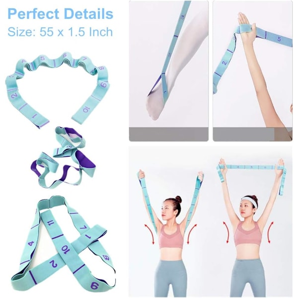 Bensträckningsband för Ökad Flexibilitet, Elastiskt Yogaband med Hållbar och Säker Design, Pilates Stretchband för Balett