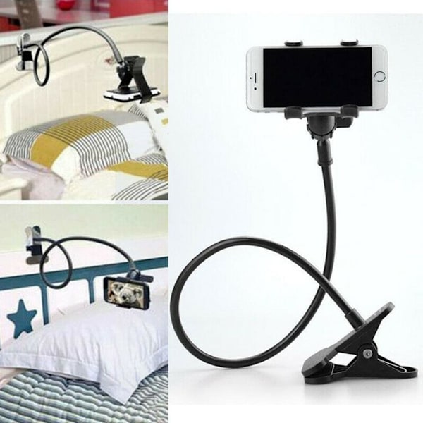 Universellt Mobiltelefonställ, Ergonomisk Design 360 Graders Justerbar Flexibel Lång Arm, Handsfree Bekvämlighet för Sovrum Gym Kontor (Kompatibel