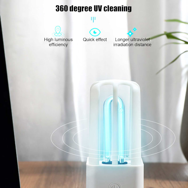 ZL‑28C1 UVC-lys bærbar ultrafiolett lampe USB oppladbar rengjøring for bil og hjem