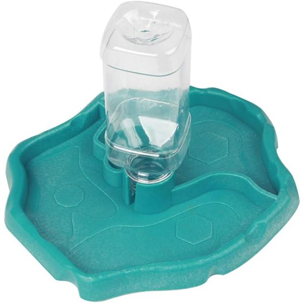 Reptil Vattenstation, Automatisk Vattendispenser Med Dubbel Skål Design För Terrarium, Transparent Plastmatare Säkerställer Färskt Vatten, Idealisk