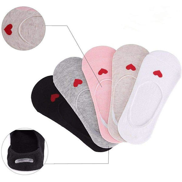 No Show Kids Socks Low Cut Ultra Soft Cotton Anti Slip för flickor