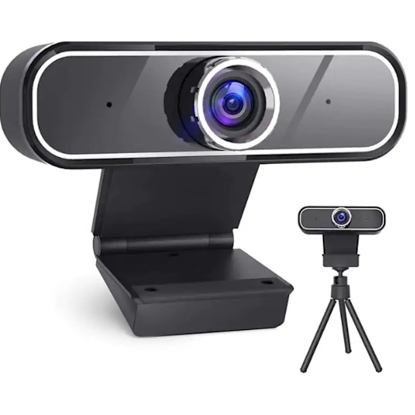 1080p-webbkamera för stationär dator med mikrofon, webbkamera, datorkamera, USB-strömningswebbkamera för PC, bärbar dator, stationär dator-