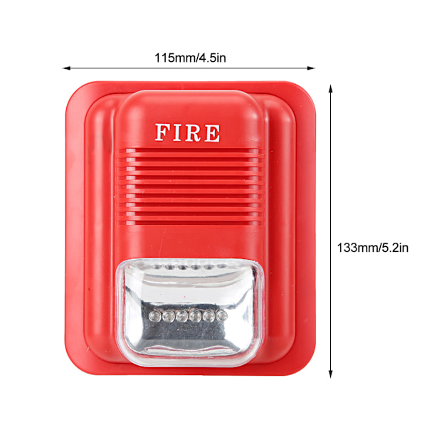 DC12V/24V Sound and Light Fire Protection Alarm Warning Strobe Siren Alert Safety System