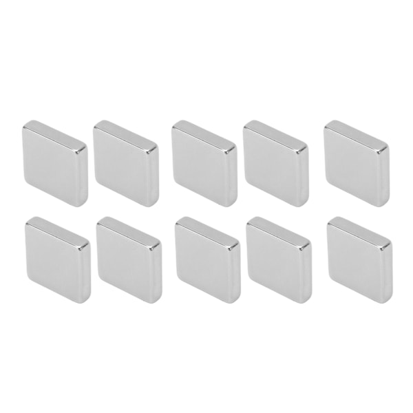 10 stk Neodym-magnet, kraftig, vakkert utseende, blank sølvfinish, sjeldne jordartsmagneter for DIY-kontor