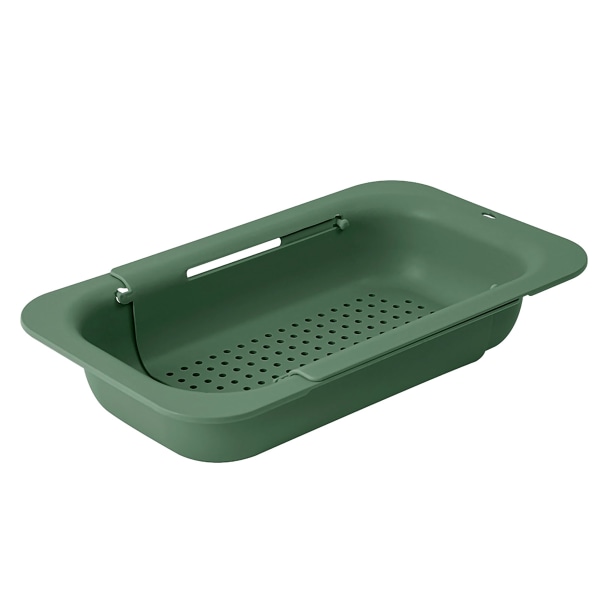 Retractable Sink Basket Rectangular Multifunctional Thicken Durable Drain Basket for Vegetable Fruit