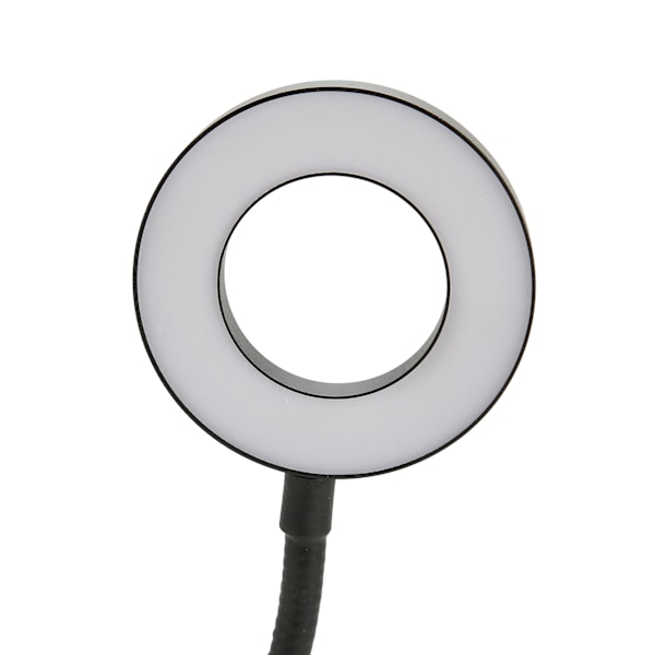 Selfie Ring Light 10 nivåer lysstyrke 3 lysfarger 5000K LED kamera ringlys for salong sminke svart