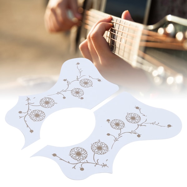 2Pcs Guitar Guard Plastic Pickguard Plate Pack Set Accessory Replacement for AcousticWhite