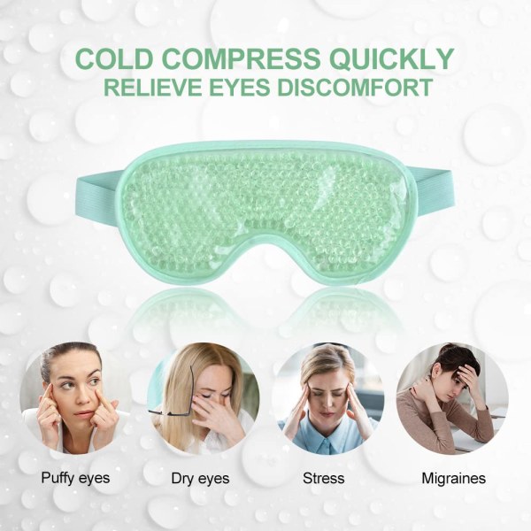 Återanvändbar Cold Eye Mask Eye Ice Pack för pösiga ögon, Gel Eye Ma