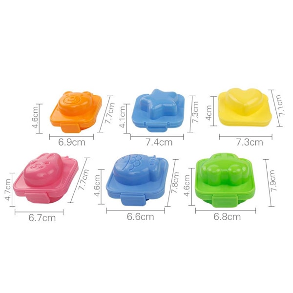 Livsmedelsgodkänd PP-plast, kreativa matlagningsprylar, 6 st djurdesignset, multifunktionell matmodellering, DIY köksredskap, perfekt för att forma kokt