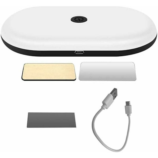 Bilstaklampa, fyrkantig LED-lampa med touch-funktion, USB-laddningsbar, 3 färger, läslampa
