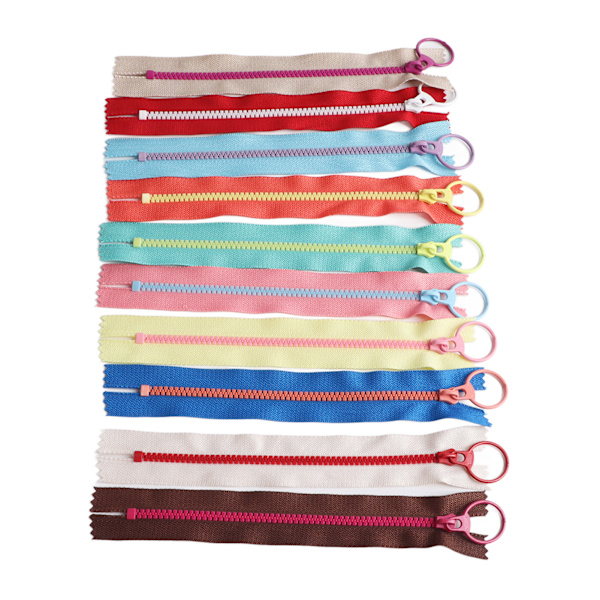10 stängda handgjorda blixtlås 30 cm längd färgglada DIY-blixtlås för väska kläder