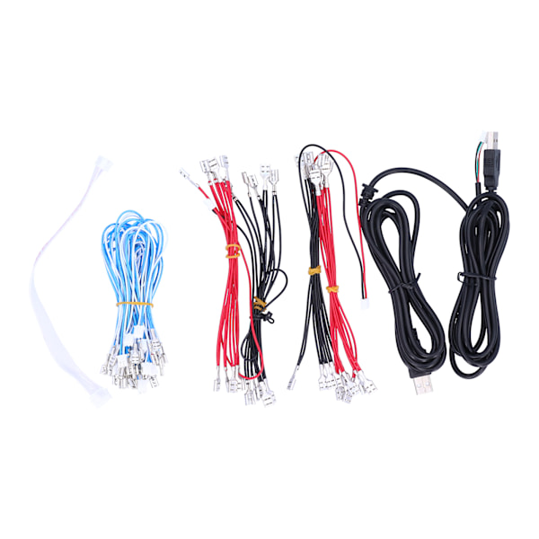 Arcade Spel DIY-Delar Kit Joystick Tillbehör LED Arcade Knappar för PC-Spel 5V2 Spelare Elektropläterad Joystick