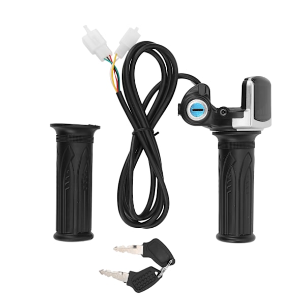 Elektrisk cykel Twist Throttle Grip Lock Key Set LED-indikator til motorcykel scooter 48V