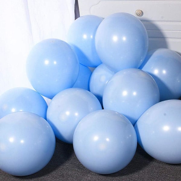 Pastellblå Festperfektion, 100 st 10-tums Latexballonger, Naturligt Material, Säkra För Barn, Luft- Eller Heliumfyllning, Perfekt För Födelsedag, Bröllop, Baby