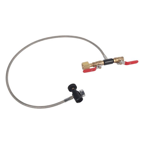 CGA-320 CO2-sylinderoverfyllingsadapter med slange for påfylling av brusbeholder 36\" med måler