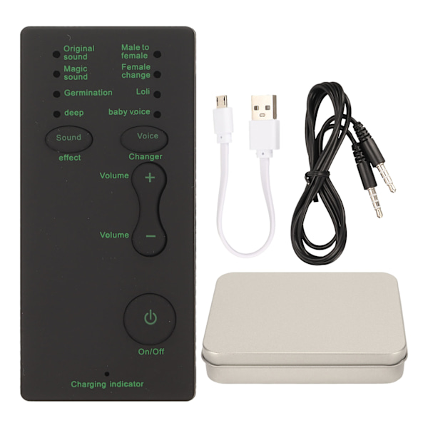 Stemmeskifter 7 Lydeffekter Justerbar Bærbar Mini Multifunktionel Stemmeforklæder til Mobiltelefon PC til XBOX til PS4