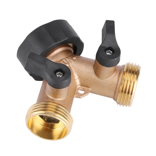Messing vannkranadapter 2-veis Y-form 3/4 slangekobling Hagevanning (europeisk standard)