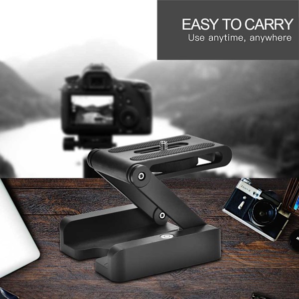 Z-type fleksibelt foldeligt stativhoved 1/4\" monteringsskrue til Nikon Canon DSLR