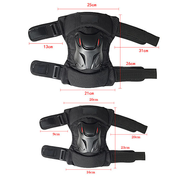 1 par knäskydd justerbar ergonomisk led design knäskydd för motorcykel cykel skateboard