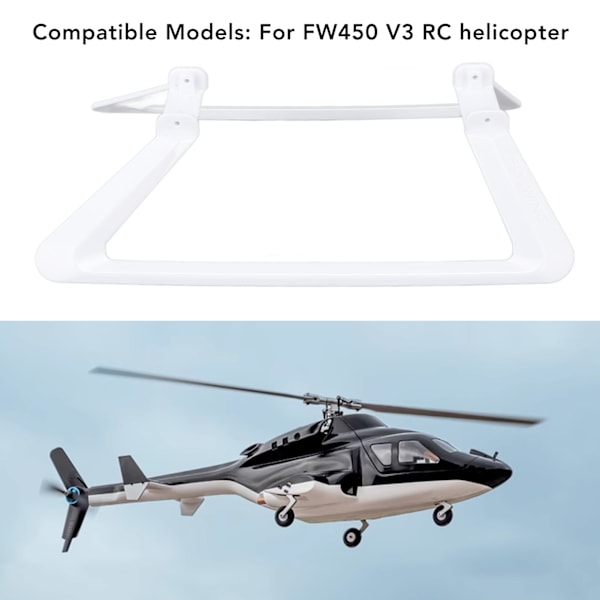 Landningsställ för fjärrstyrd helikopter, plast, landningsutrustning för FW450 V3 RC-helikopter, vit