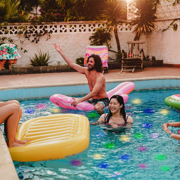 LED Spa-ljus 5 lägen RGB 7 färger växlande flytande pool ljus vattentät flytande lampor poolbelysning för badtid dammar pooler fest