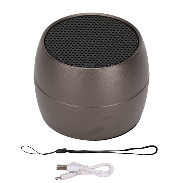 Mini Bluetooth-høyttaler IP67 Vanntett USB-lading Innebygd mikrofon Bærbar trådløs høyttaler for dusjrom Bil Mørk grå