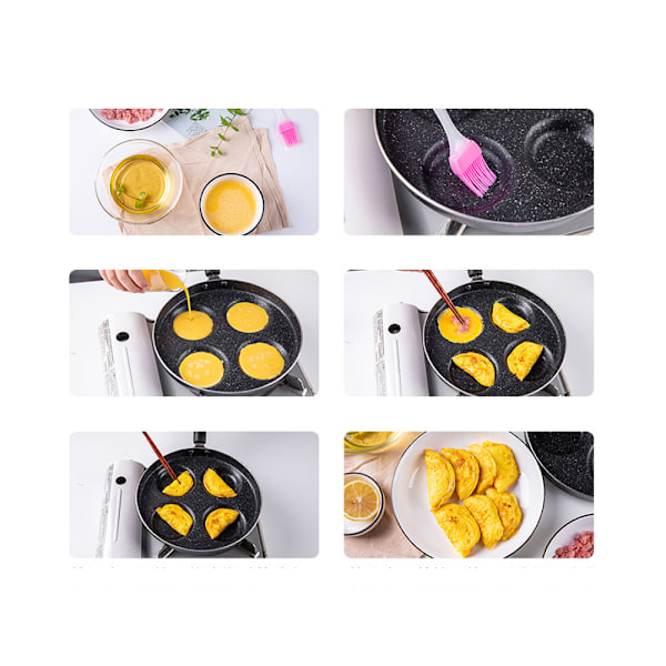 Maifan Sten Non-stick Stekpanna, Hög Kvalitet och Mångsidig för Frukostlagning, Jämn Uppvärmning och Robusta Nitar, 24cm Diameter, Aluminiumlegering