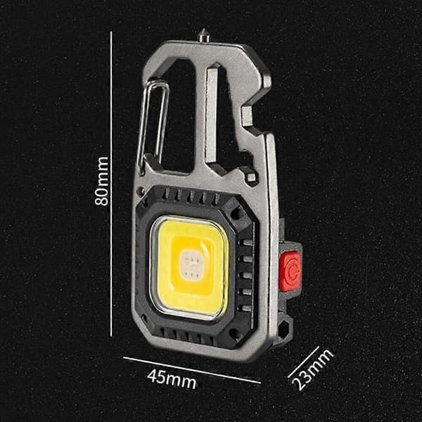 GETIT Mini Bright Light Bærbar Lommelygte Sort+Magnet+Beslag Sort+Magnet+Beslag